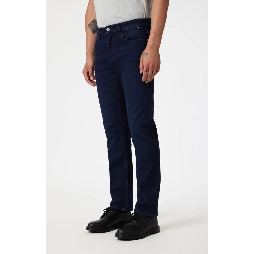 Mavi Men's Zach Straight Leg Jeans Ink Brushed SuperMove Dark Wash Size 33x32 - Picture 2 of 9